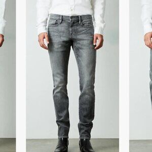 FRAME Men's Gray Black L'homme Slim Fit Jeans, Bedwell In Badlands Size 32 Short